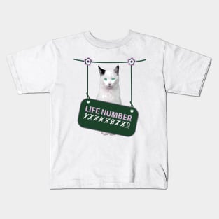 Cat on Life Nine Kids T-Shirt